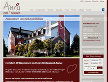 Tablet Screenshot of hotel-restaurant-anna.de